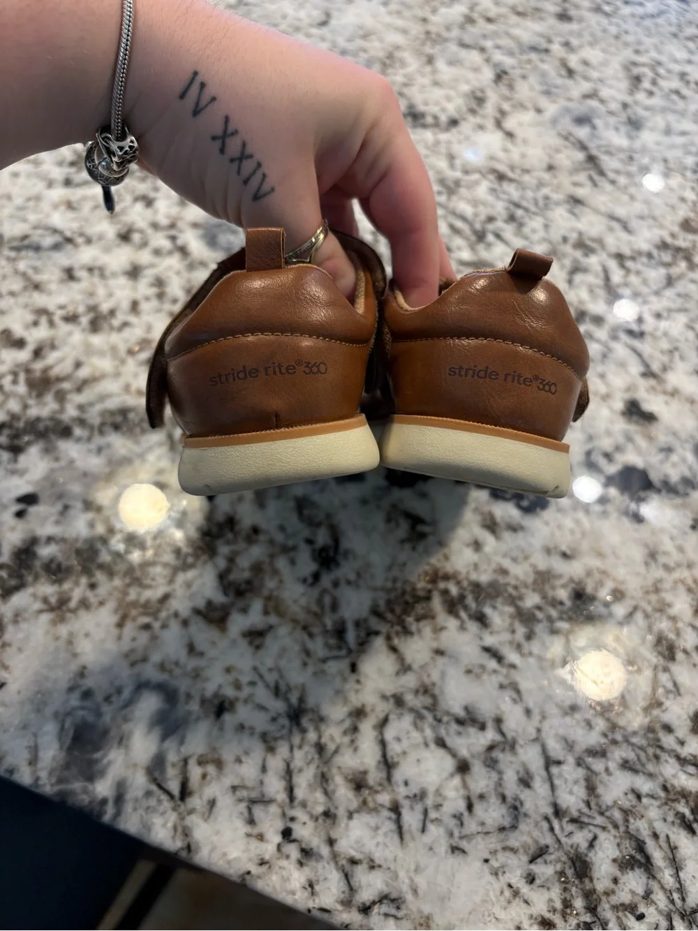 Stride Rite Tan Brown T-Strap Mary Jane Shoes for Kids - Picture 3 of 7